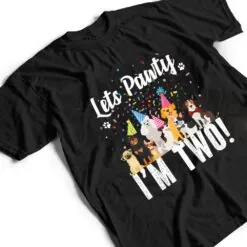 Kids Lets Pawty I'm TWO! Puppy Dog Themed Birthday Party Outfit T Shirt