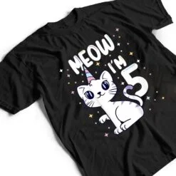 Kids Meow I'm 5 bday cat party cute 5th Birthday Kids Cat T Shirt Kids Meow I'm 5 bday cat party cute 5th Birthday Kids Cat T Shirt