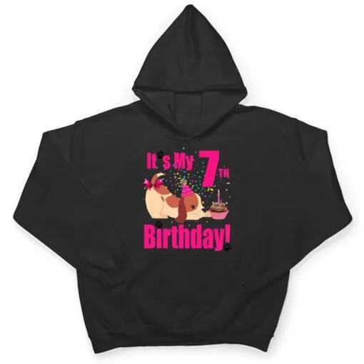 Kids it's my 7th birthday dog puppy lover (girl) 7 years old T Shirt