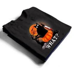 Killer Halloween Scary Moon Black Cat With Knife Pumpkin T Shirt Killer Halloween Scary Moon Black Cat With Knife Pumpkin T Shirt