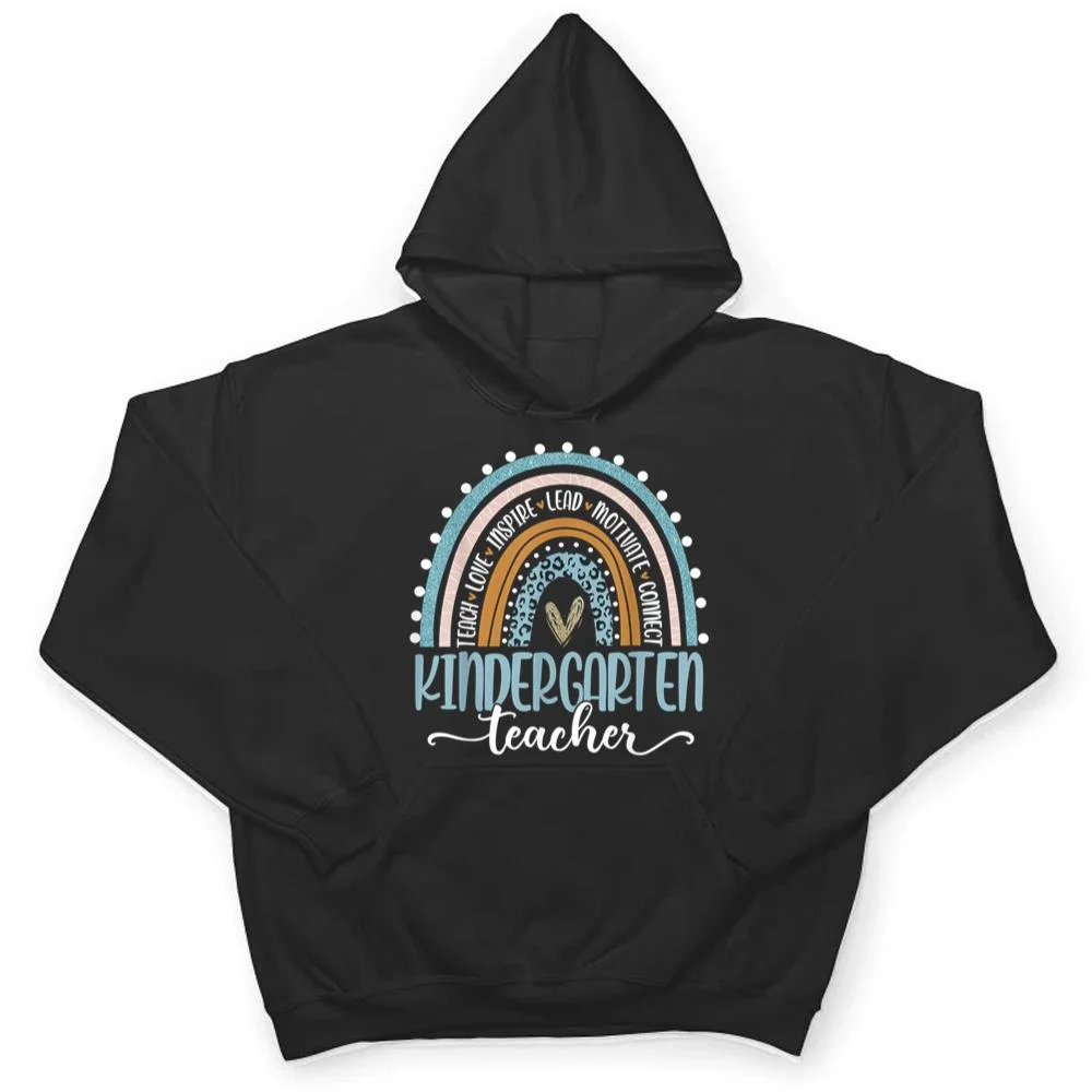 Kindergarten-Teacher-Leopard-Rainbow-First-Day-Of-School-T-Shirt-3 Kindergarten Teacher Leopard Rainbow First Day Of School T Shirt