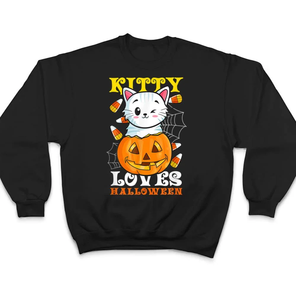 Kitty-Loves-Halloween-Funny-Scary-And-Spooky-Halloween-Cat-T-Shirt-4 Kitty Loves Halloween Funny Scary And Spooky Halloween Cat T Shirt