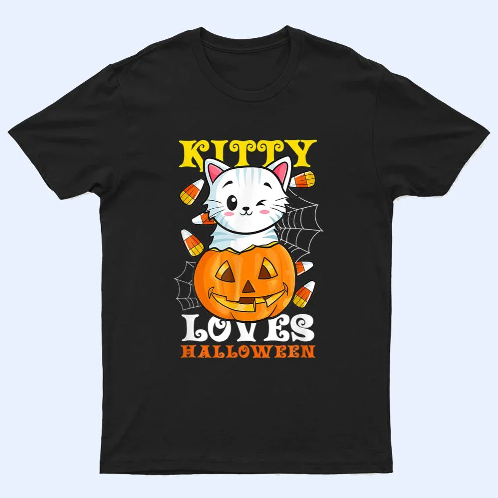 Kitty Loves Halloween Funny Scary And Spooky Halloween Cat T Shirt Kitty Loves Halloween Funny Scary And Spooky Halloween Cat T Shirt