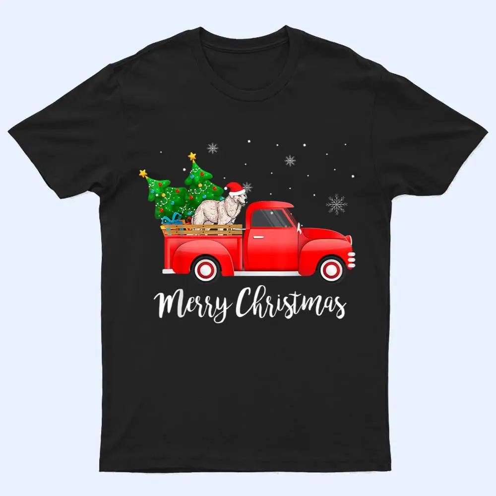 Kuvasz Dog Riding Red Truck Christmas Tree Xmas Dog Lover T Shirt Kuvasz Dog Riding Red Truck Christmas Tree Xmas Dog Lover T Shirt