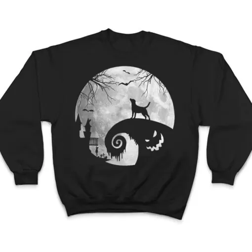 Labrador Dog And Moon Halloween Costume Dog Lover Funny T Shirt