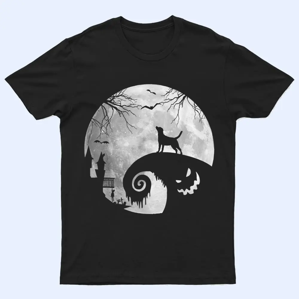 Labrador Dog And Moon Halloween Costume Dog Lover Funny T Shirt Labrador Dog And Moon Halloween Costume Dog Lover Funny T Shirt