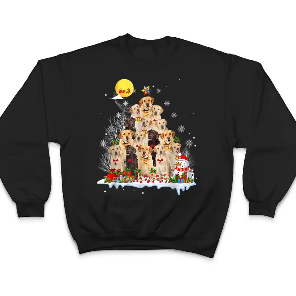 Labrador-Dog-Lover-Matching-Santa-Christmas-Tree-T-Shirt-4 Labrador Dog Lover Matching Santa Christmas Tree T Shirt