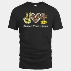 Leopard Peace Love Jesus Lovers Christ Cross Hippie