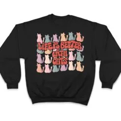 Life Is Better With Cats Retro Cat Mama Dad Groovy Men Women T Shirt Life Is Better With Cats Retro Cat Mama Dad Groovy Men Women T Shirt