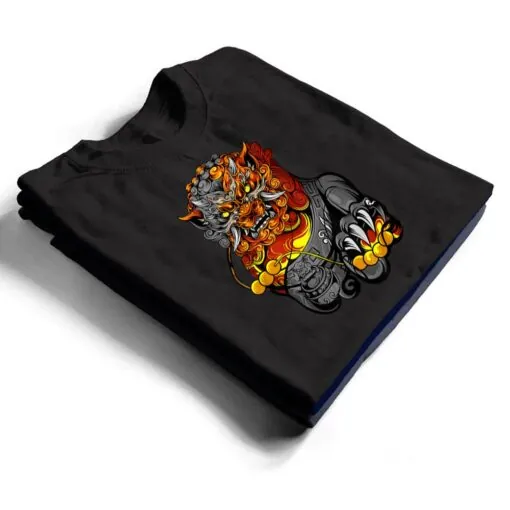 Lion Door Guardian Statue Fu Dog Or Foo Dog T Shirt