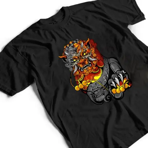 Lion Door Guardian Statue Fu Dog Or Foo Dog T Shirt