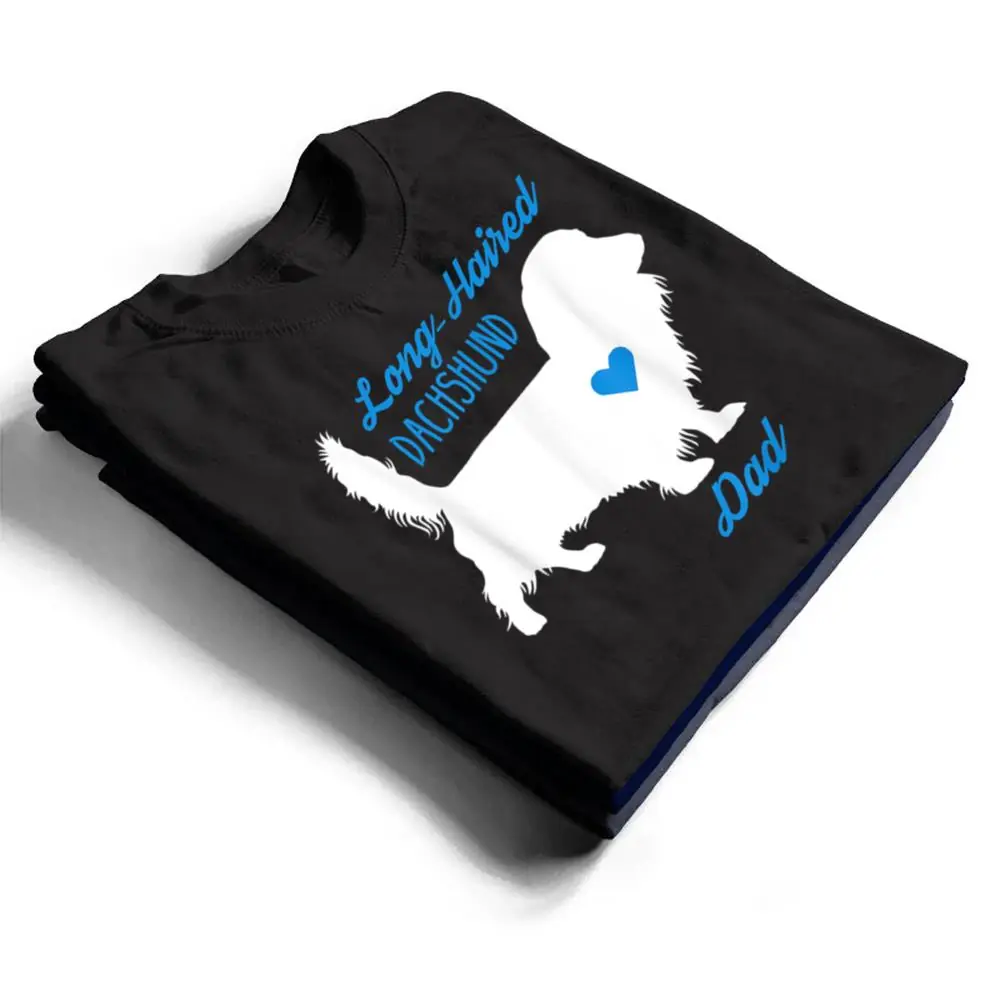 Long-Haired-Dachshund-Dad-Fathers-Day-Wiener-Dog-T-Shirt-1 Long-Haired Dachshund Dad - Father's Day Wiener Dog T Shirt