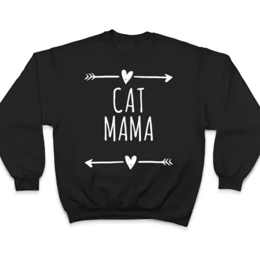 Love Arrows Hearts Funny Cat Mama T Shirt