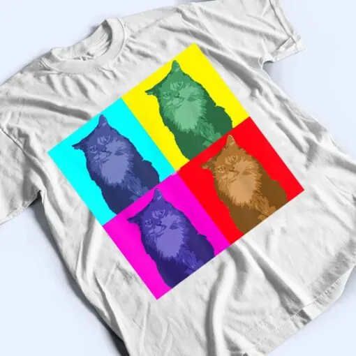 Maine Coon Cat Pop Art T Shirt