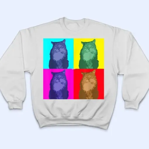 Maine Coon Cat Pop Art T Shirt