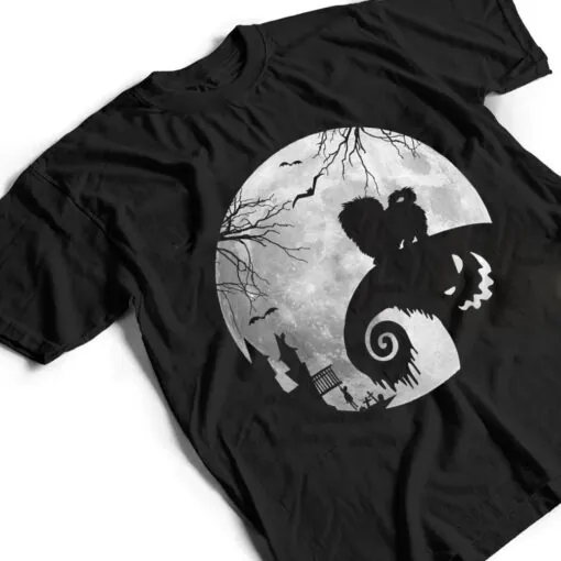 Maltese Dog And Moon Halloween Costume Dog Lover Funny Gifts T Shirt