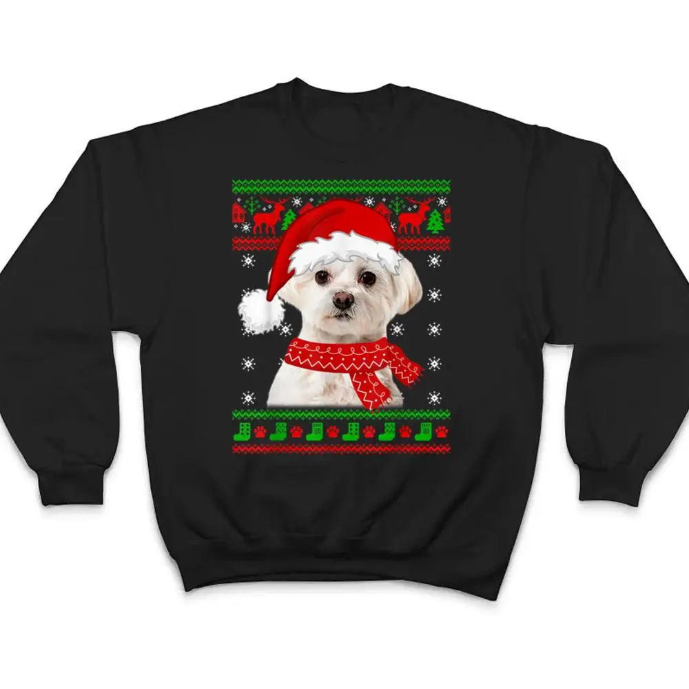 Maltese-Dog-Ugly-Christmas-Puppy-Dog-Lover-T-Shirt-4 Maltese Dog Ugly Christmas Puppy Dog Lover T Shirt