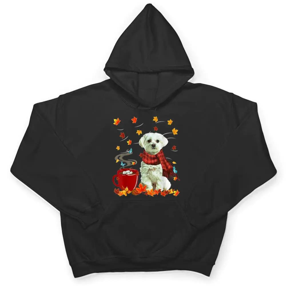 Maltese-Fall-Chocolate-Hot-Funny-Dog-Autumn-T-Shirt-3 Maltese - Fall - Chocolate - Hot - Funny Dog Autumn T Shirt