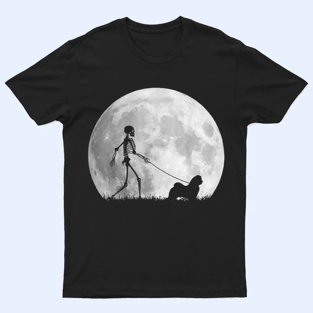 Maltese Halloween Skeleton Funny Dog T Shirt Maltese Halloween Skeleton Funny Dog T Shirt