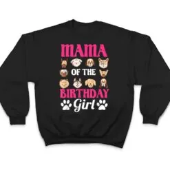 Mama Of The Birthday Girl Dog Paw Bday Party Celebration T Shirt