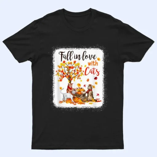 Maple Cat Leaf Fall Hello Autumn Bicycle T Shirt