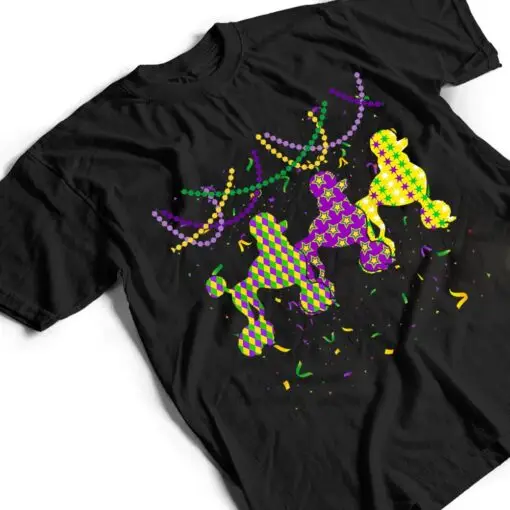 Mardi Gras Poodle Dog Festival Puppy Dog Lover T Shirt