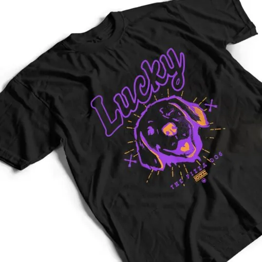 Marvel Hawkeye Disney Plus Lucky The Pizza Dog Line Art T Shirt