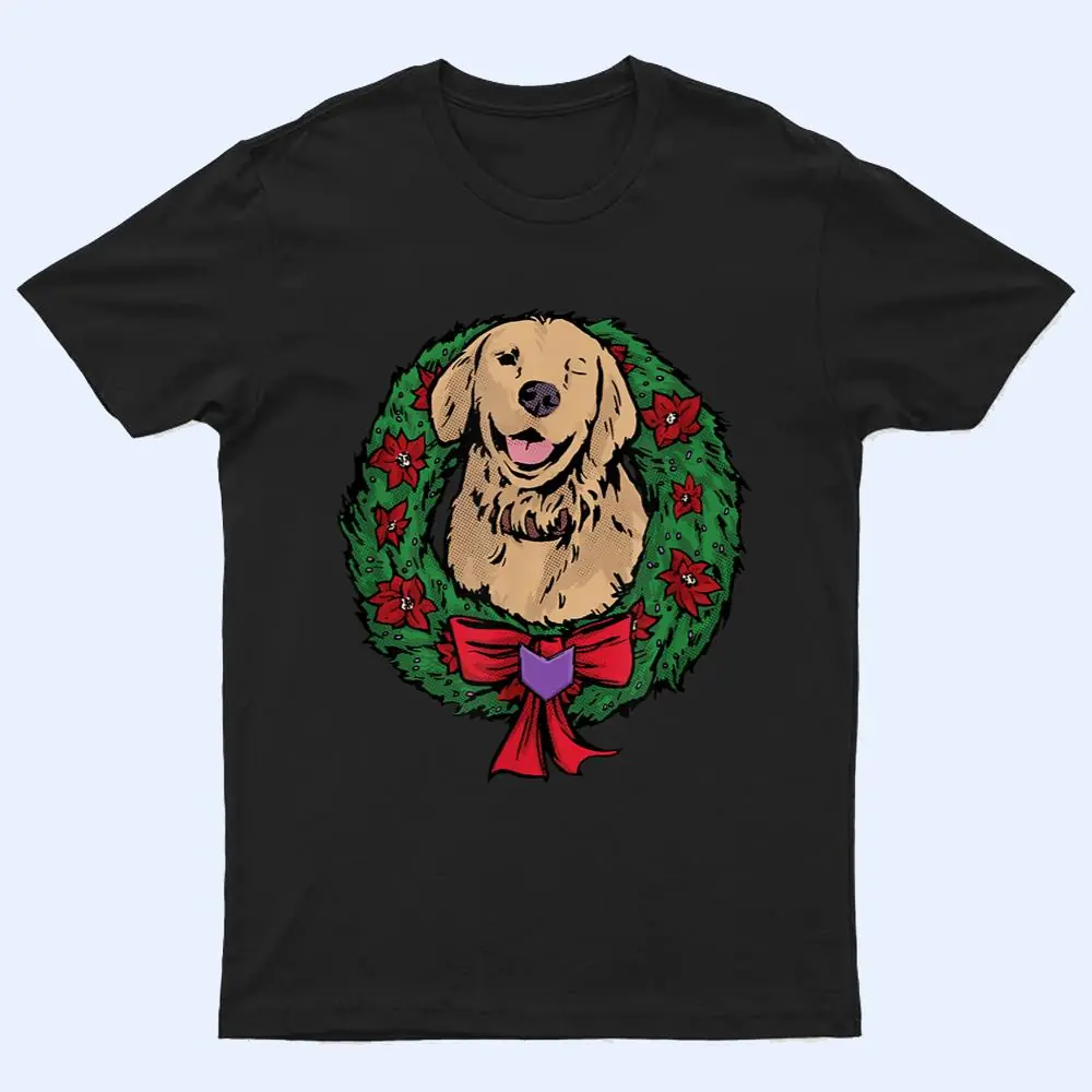Marvel Hawkeye Lucky the Pizza Dog Holiday Wreath T Shirt Marvel Hawkeye Lucky the Pizza Dog Holiday Wreath T Shirt