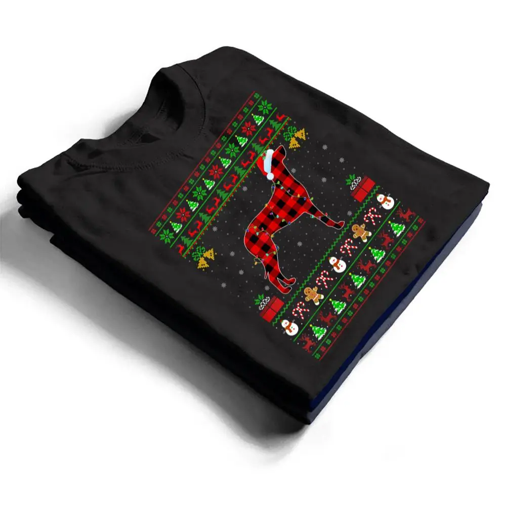 Matching-Buffalo-Plaid-Ugly-Weimaraner-Dog-Christmas-Pajama-T-Shirt-1 Matching Buffalo Plaid Ugly Weimaraner Dog Christmas Pajama T Shirt