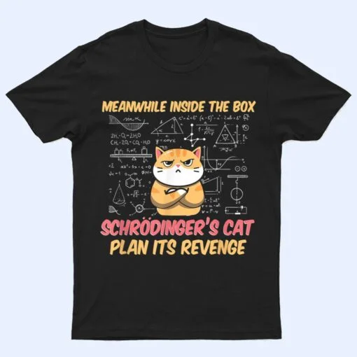 Meanwhile Inside The Box Funny Schrödinger's Cat T Shirt