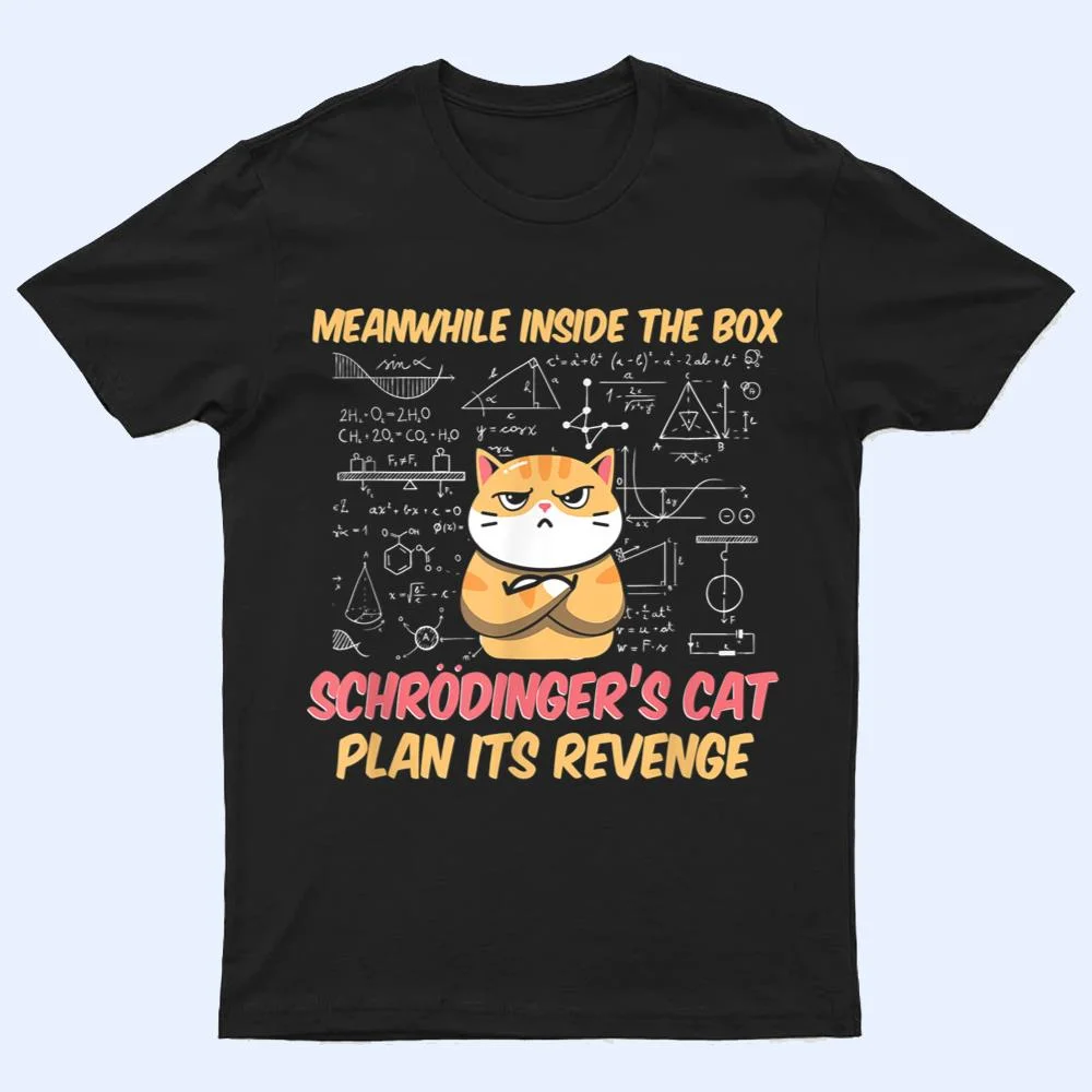 Meanwhile Inside The Box Funny Schrödinger's Cat T Shirt Meanwhile Inside The Box Funny Schrödinger's Cat T Shirt