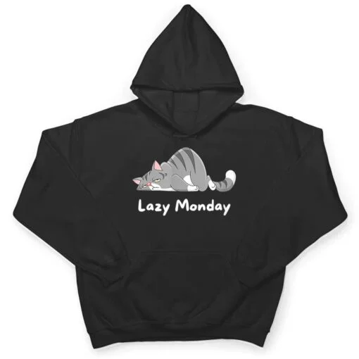 Mens Funny Cat Quote Lazy Monday Cool Cat T Shirt