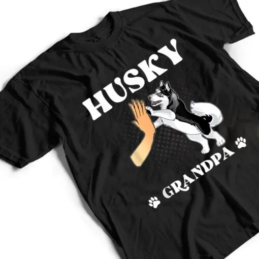 Mens Husky Grandpa Dog Dad Lover T Shirt