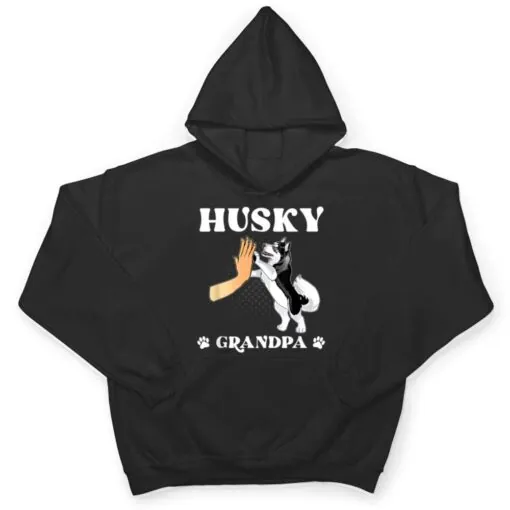 Mens Husky Grandpa Dog Dad Lover T Shirt