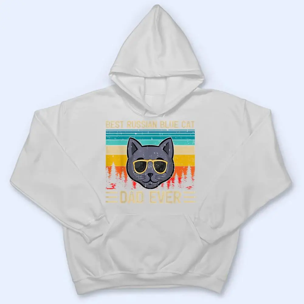 Mens-Vintage-Funny-Best-Russian-Blue-Cat-Dad-Ever-Fathers-Day-T-Shirt-3 Mens Vintage Funny Best Russian Blue Cat Dad Ever Father's Day T Shirt