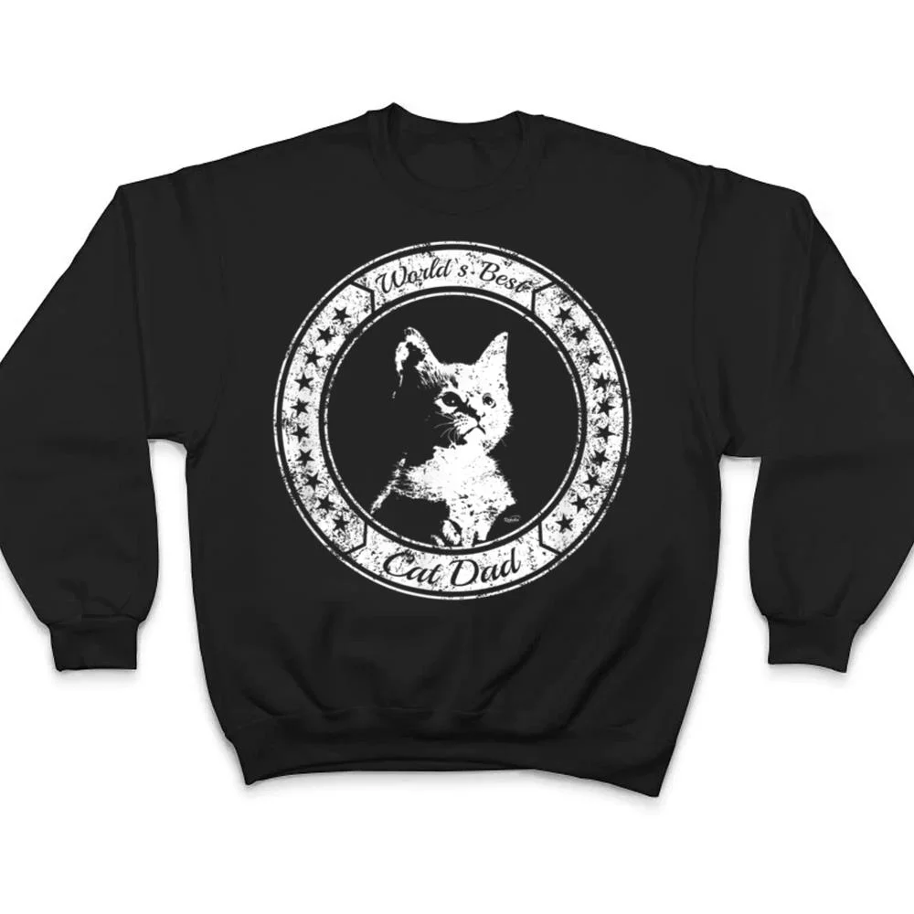 Mens-funny-Worlds-Best-Cat-Dad-Kitten-T-Shirt-4 Mens funny World`s Best Cat Dad Kitten T Shirt