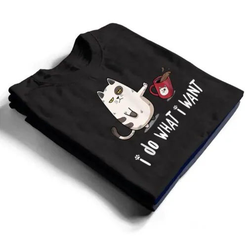 Meow I Do What I Want Vintage Black Cat Red Cup Funny My Cat Ver 2 T Shirt