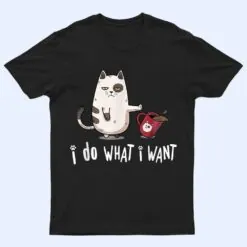 Meow I Do What I Want Vintage Black Cat Red Cup Funny My Cat Ver 2 T Shirt