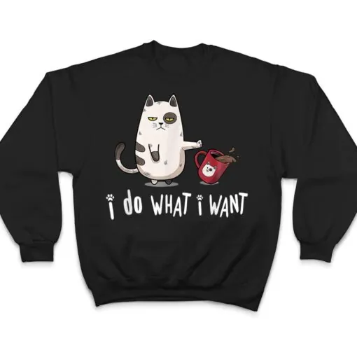 Meow I Do What I Want Vintage Black Cat Red Cup Funny My Cat Ver 2 T Shirt