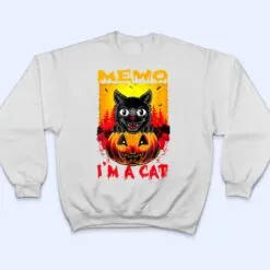 Meow I M A Cat Spooky Black Cat Halloween Costume T Shirt