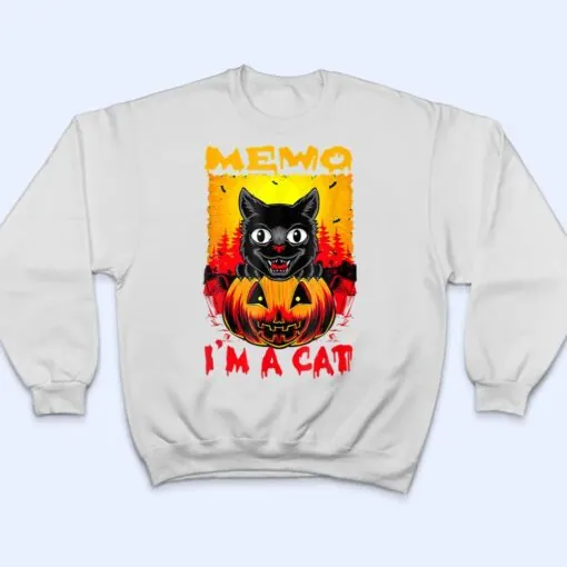 Meow I M A Cat Spooky Black Cat Halloween Costume T Shirt