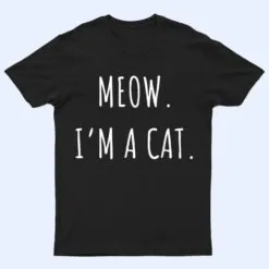 Meow I'm a Cat Funny Lazy Cat Halloween T Shirt