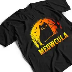 Meowcula Black Cat Halloween Vampire Cat T Shirt Meowcula Black Cat Halloween Vampire Cat T Shirt
