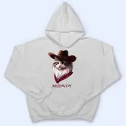 Meowdy Howdy Cowboy Cat Cute Pun Funny Animal Western Sherif T Shirt