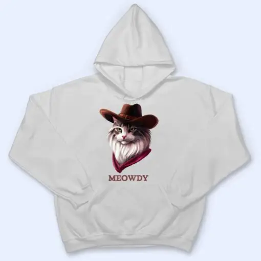 Meowdy Howdy Cowboy Cat Cute Pun Funny Animal Western Sherif T Shirt