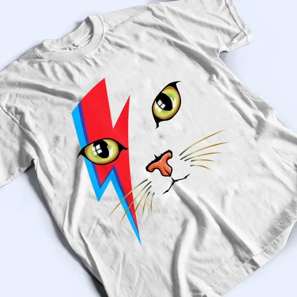 Meowie-Bowie-Cat-Retro-Kitty-Cat-Funny-Glam-Rock-Music-T-Shirt-2 Meowie Bowie Cat Retro Kitty Cat Funny Glam Rock Music T Shirt