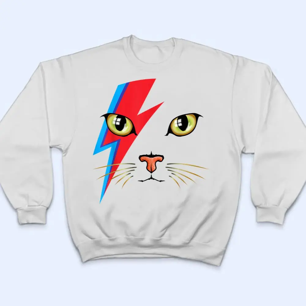 Meowie-Bowie-Cat-Retro-Kitty-Cat-Funny-Glam-Rock-Music-T-Shirt-4 Meowie Bowie Cat Retro Kitty Cat Funny Glam Rock Music T Shirt