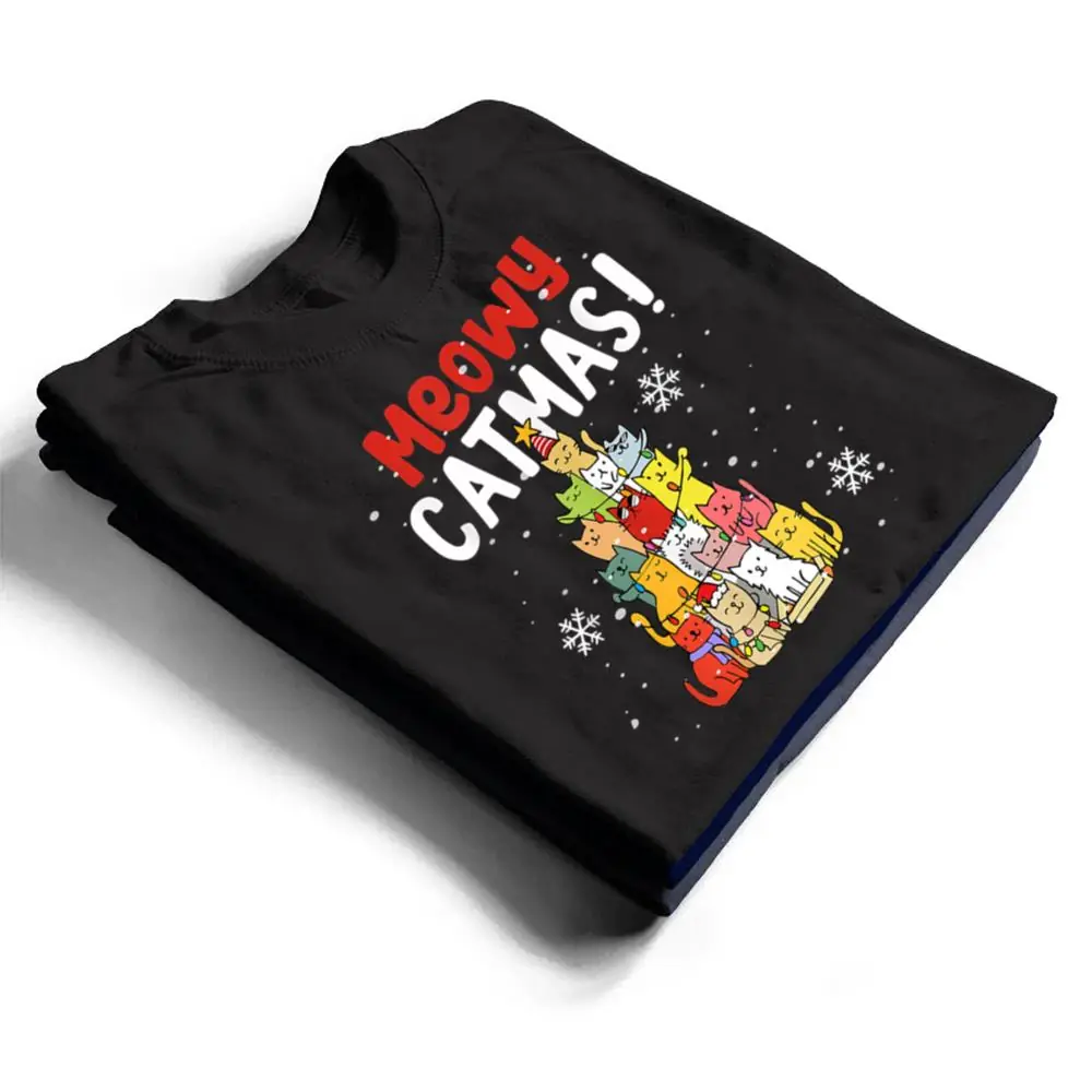 Meowy-Catmas-Christmas-Cat-T-Shirt-1 Meowy Catmas Christmas Cat T Shirt