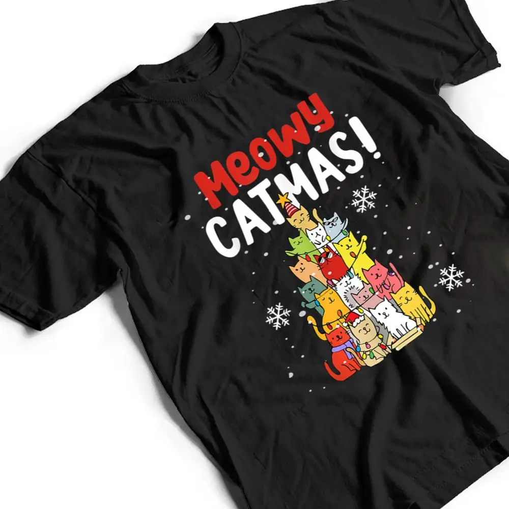 Meowy-Catmas-Christmas-Cat-T-Shirt-2 Meowy Catmas Christmas Cat T Shirt