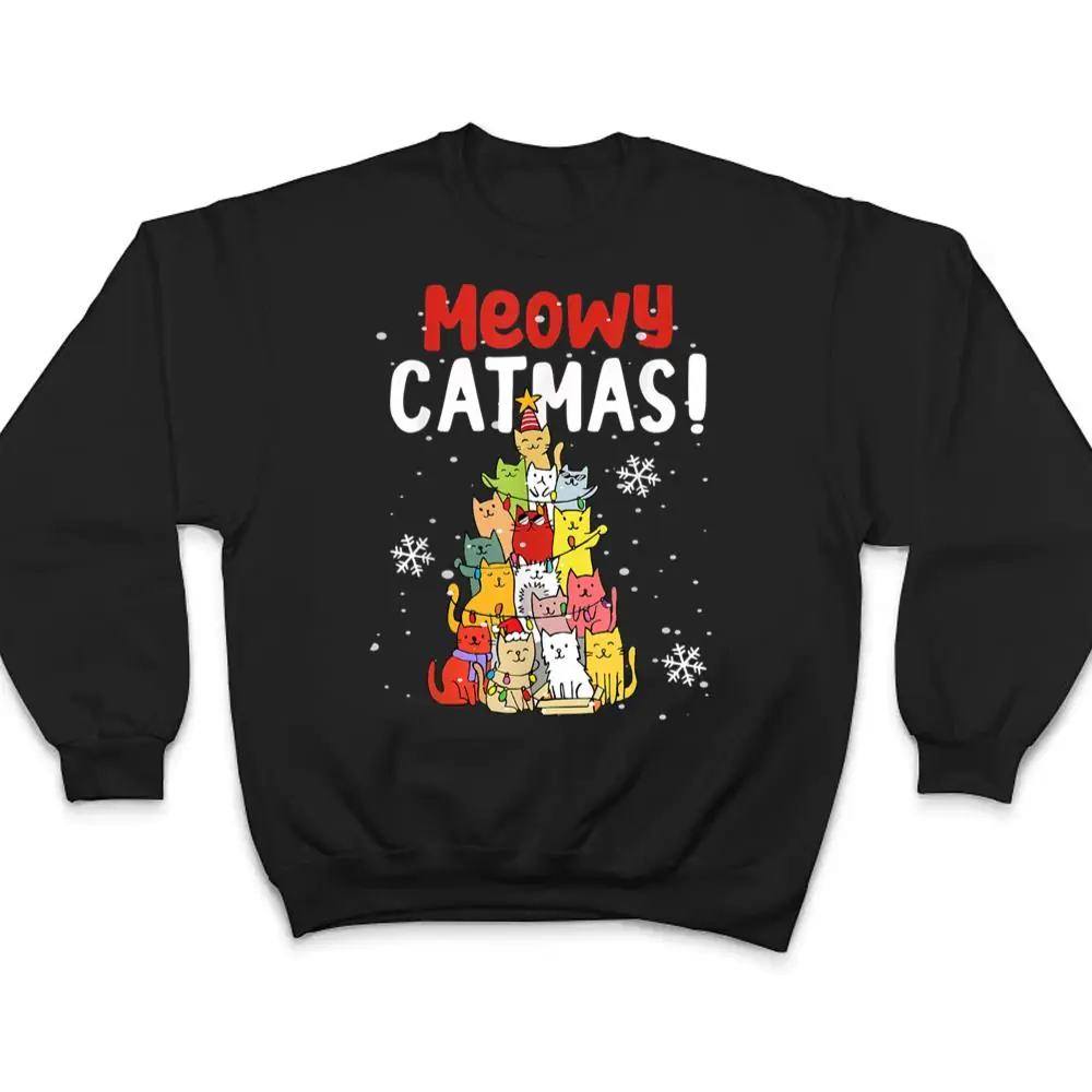 Meowy-Catmas-Christmas-Cat-T-Shirt-4 Meowy Catmas Christmas Cat T Shirt